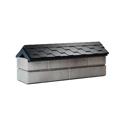 Парапет ZKING EVEREST 180х510х75мм Черный с посадкой на 0.5 кирпича (130мм)