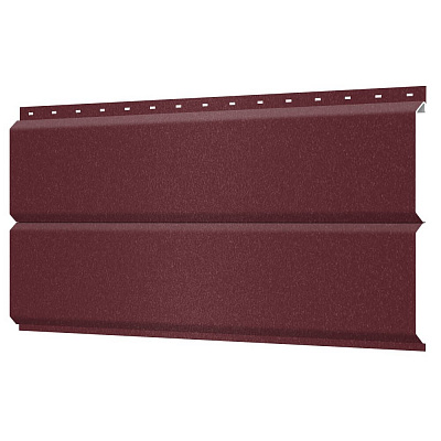 Сайдинг металлический ЕВРО-БРУС под брус RAL3005 Красное вино Rooftop Бархат 0.50мм фото Центр Металлокровли