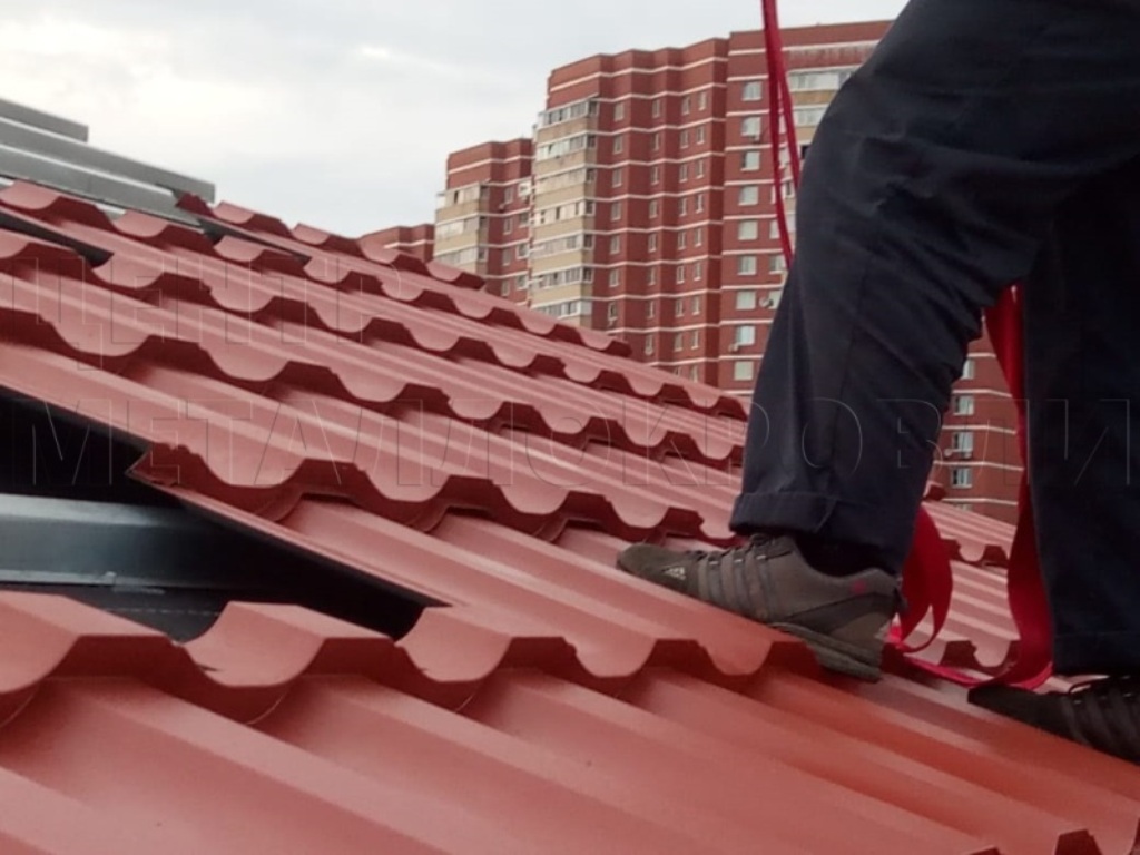 Металлочерепица Геркулес 8004 терракотовый Стальной Бархат от Центра Металлокровли в Костанае