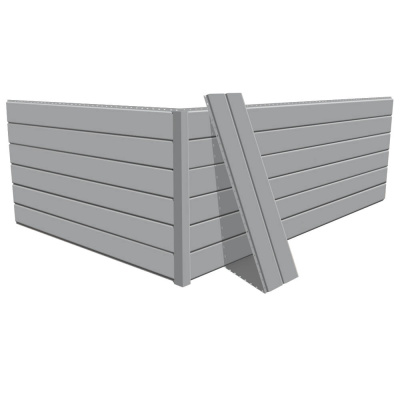 Фото сайдинга металлического (металлосайдинга) Евро-Брус под брус RAL7004 Серый для фасада дома